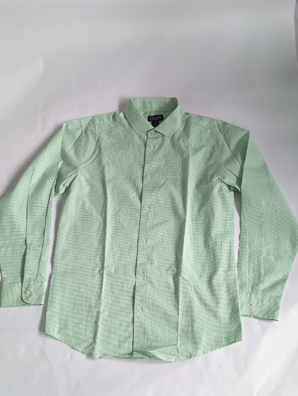Chaps Light Mint Green Boys' Button-Down Shirt